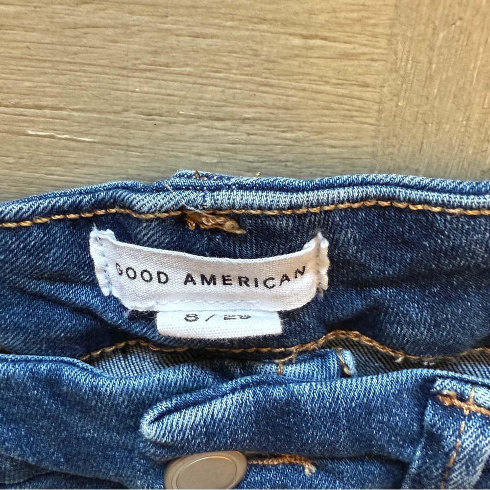 Good American Dark Blue Flare Jeans Sz 8 - Picture 4 of 7